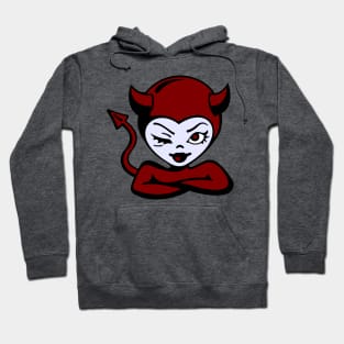 Cute Little Devil Girl Winking Hoodie